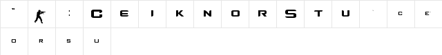 Counter-Strike Logo Regular  glyph index
