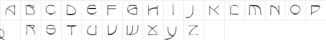 BenjaminCaps Medium  glyph index