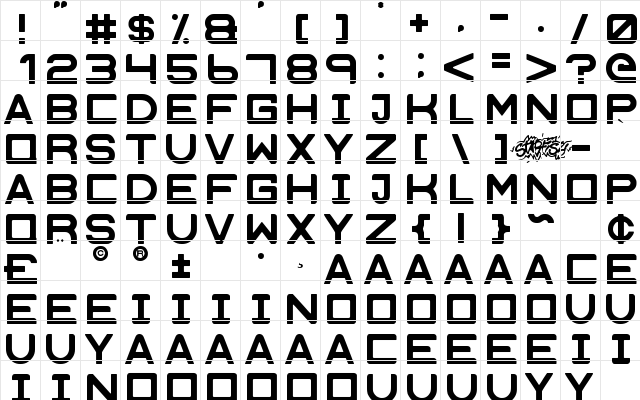 Enhance Regular  glyph index