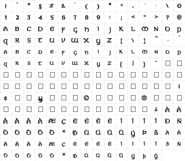 FZ JAZZY 31 CONTOUR Normal  glyph index