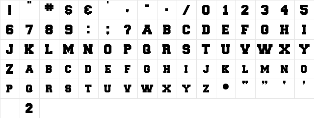 CollegeFLF-Black.R8 R8  glyph index