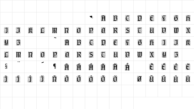 GenioCapsSSK Regular  glyph index