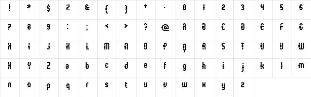Connection Thin  glyph index