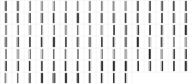 Code-128-EH Normal  glyph index