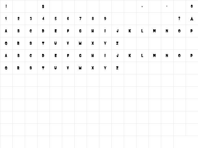 Donation Regular  glyph index