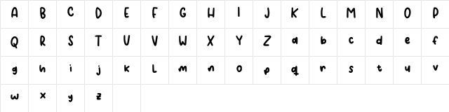 Gabi Estudies Regular  glyph index