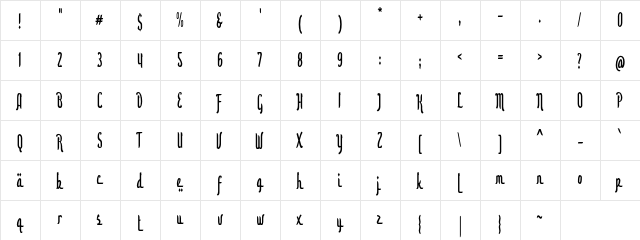 aAidilfitri Regular  glyph index