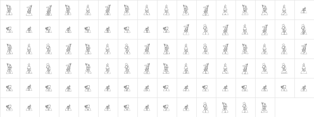 PC Saltbox Hill Regular  glyph index