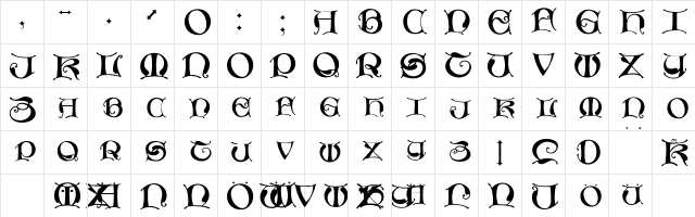 MissalUncialeMaster Regular  glyph index