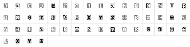 Years Regular  glyph index