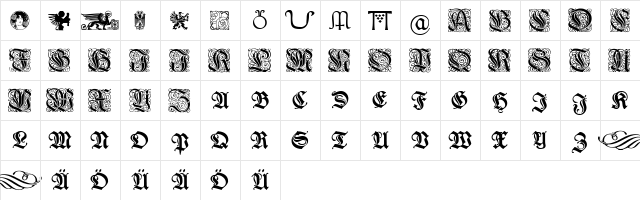 Wieynk Fraktur Initialen  glyph index