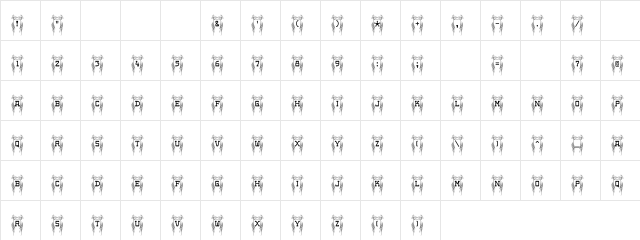 Poke Regular  glyph index