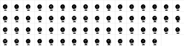 101! Gone Global Regular  glyph index