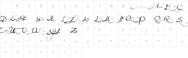 OneDayBeforeRain Regular  glyph index