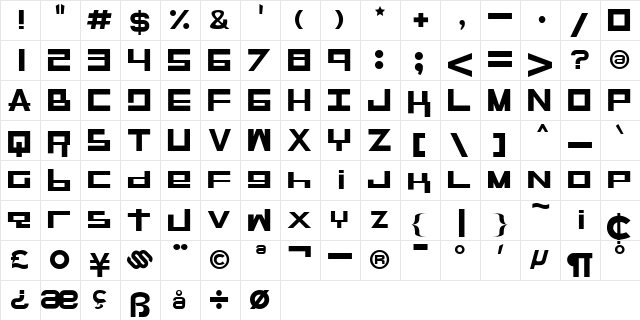 Untitled 1  glyph index