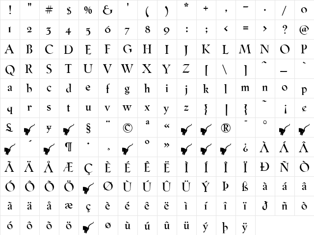 PhaistosBold Bold  glyph index