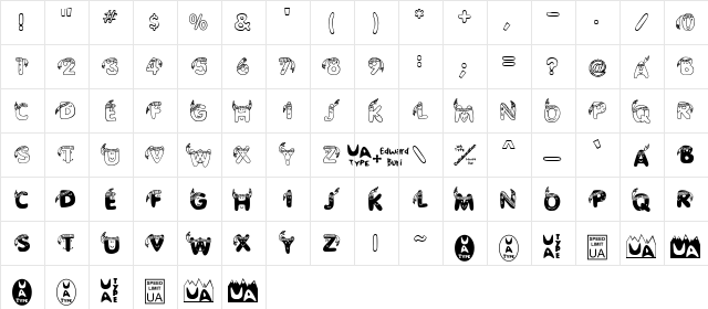 EDB Indians Regular  glyph index