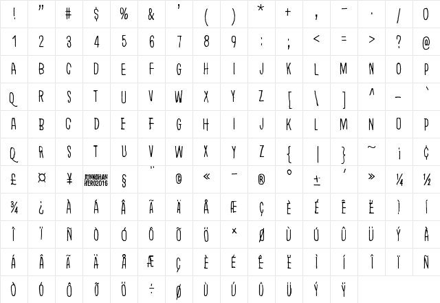 I love the smell of rain Regular  glyph index