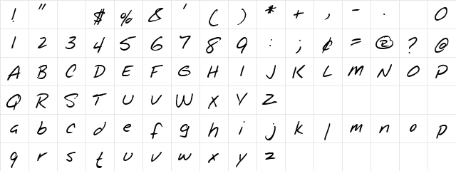 Lurch Normal  glyph index