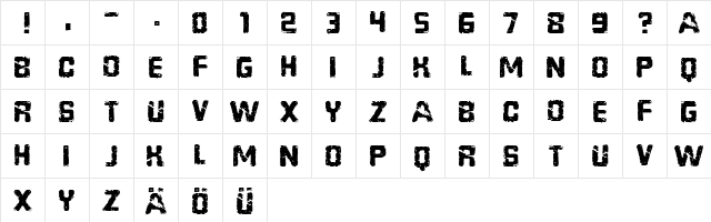Riesa Regular Regular  glyph index