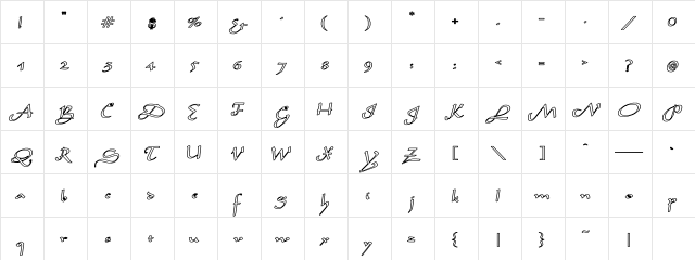 Sahara-Normal HW Regular  glyph index