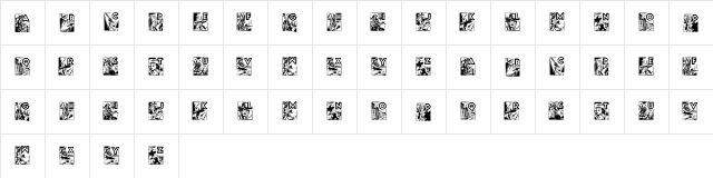 JMH Rodeo Caps3 Regular  glyph index