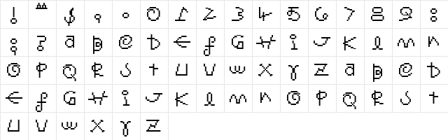 FSO secret herb Regular  glyph index