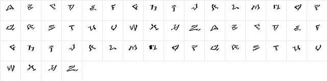 LHF Def Writer | CONVEX Regular  glyph index