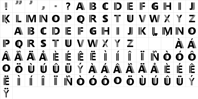 Side Effects Regular  glyph index