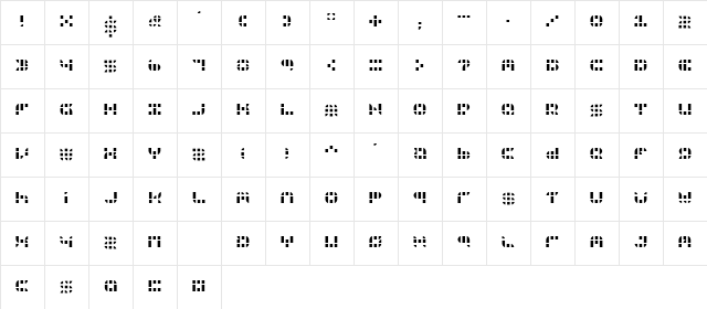 9sqgrd Thin  glyph index