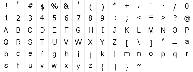 Hanuman Bold  glyph index