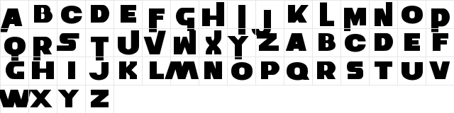 Planet of the Apes Regular  glyph index