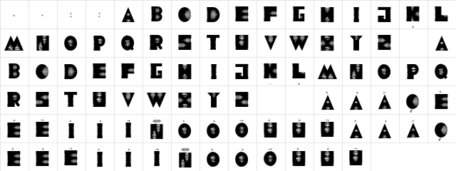 JMH Alien Sound Regular  glyph index
