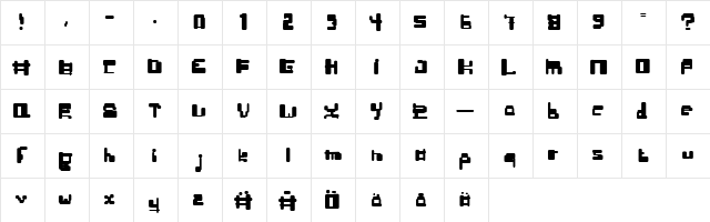 Stjrt Regular  glyph index