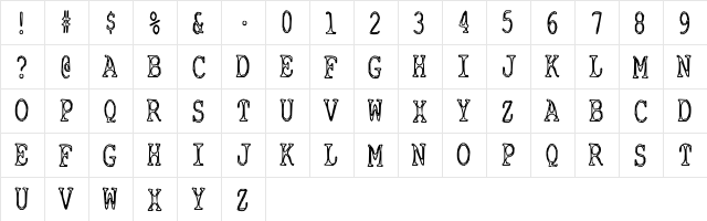 AdLib Regular  glyph index