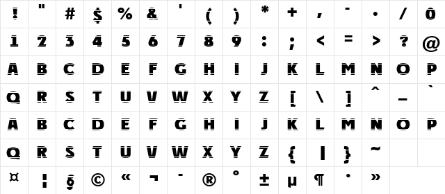 a_PlakatTitulHlStr ExtraBold  glyph index