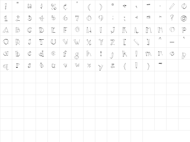 CK Ornament Regular  glyph index