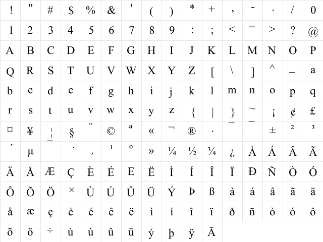 Ekushey Saraswatii Normal  glyph index