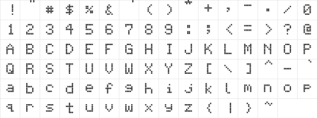 Erbos Draco 1st Open NBP Regular  glyph index