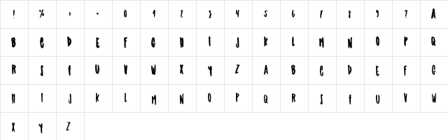 Taramda Regular  glyph index