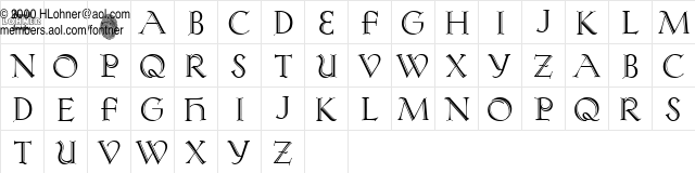 Koch Rivoli Regular  glyph index