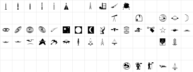 Grissom Dings Regular  glyph index