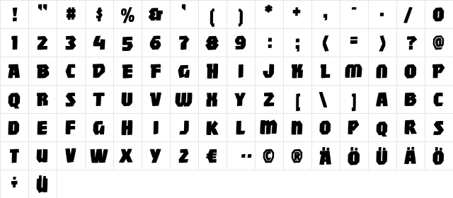 MightyWindy Regular  glyph index