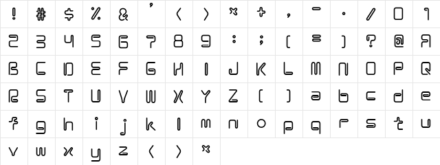 Coil Bold  glyph index