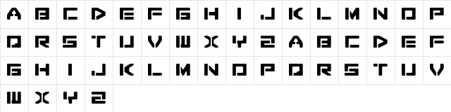 Kram espaciada espaciada  glyph index