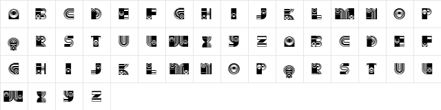 Fantasy Rustique Regular  glyph index