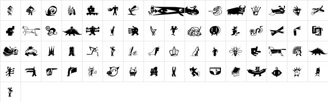 BigCheeseLight Regular  glyph index