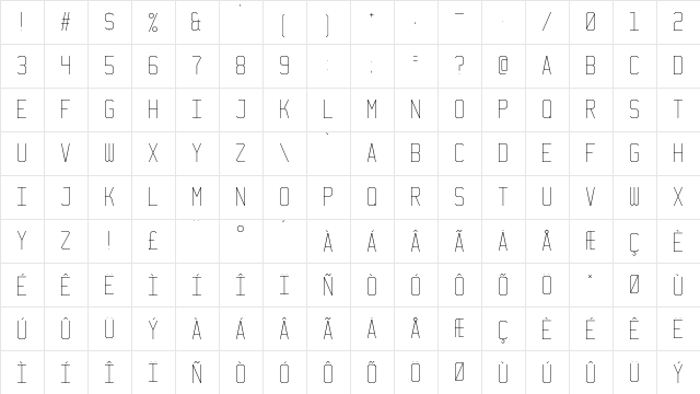 Bucheon Regular  glyph index