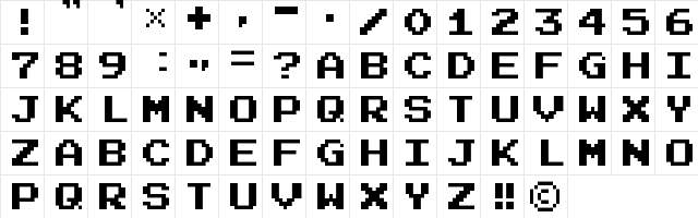 Ice Hockey Regular  glyph index