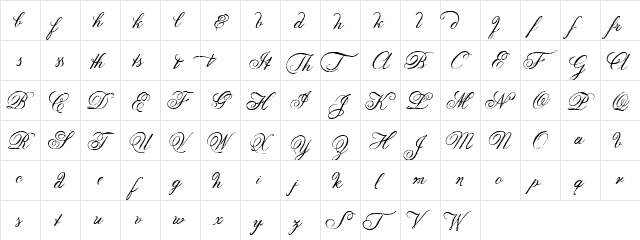 Anglia Olde Enhancements Regular  glyph index